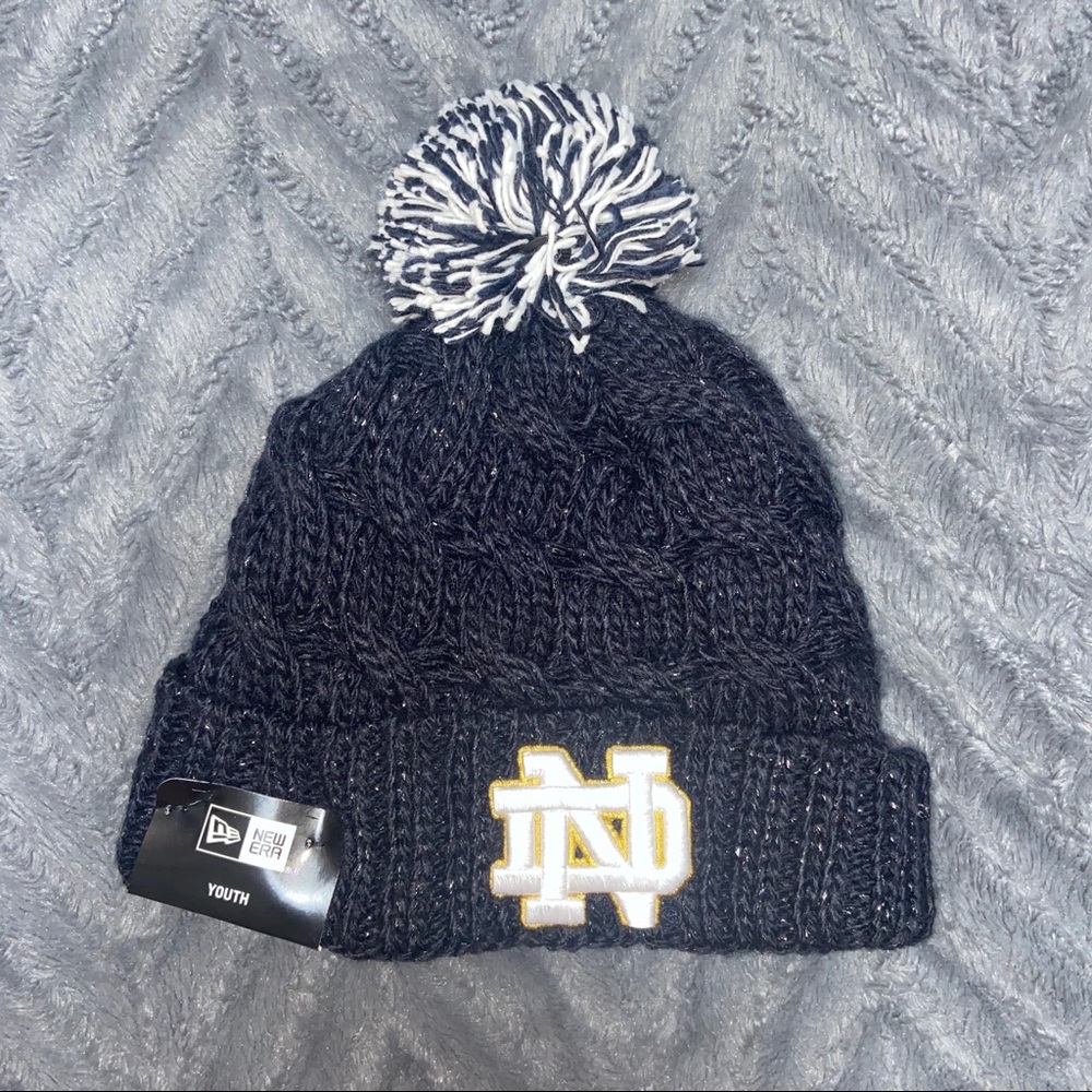 Navy Notre Dame Beanie - Youth
